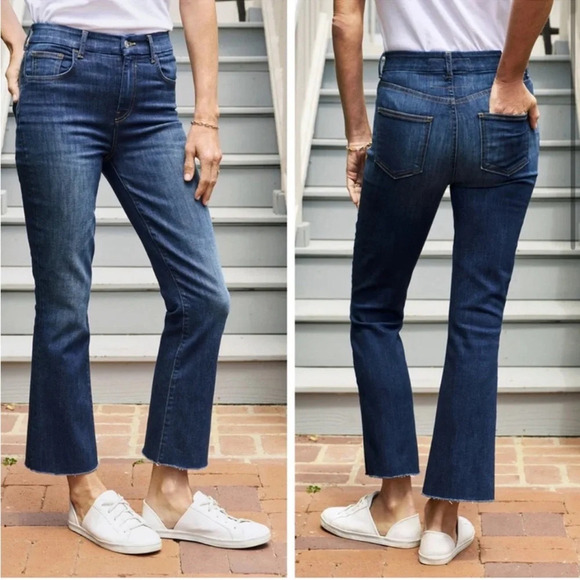 Frank & Eileen Killian Raw Hem Crop Flare Jeans Denim
Blue Sz 27 - Picture 1 of 14